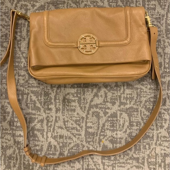 Tory Burch Bags Tory Burch Amanda Crossbody Foldover Bag Camel